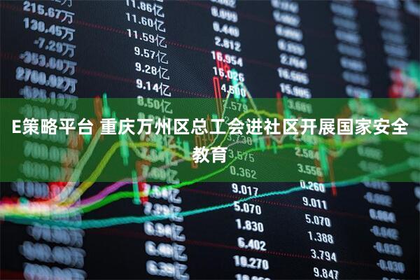 E策略平台 重庆万州区总工会进社区开展国家安全教育