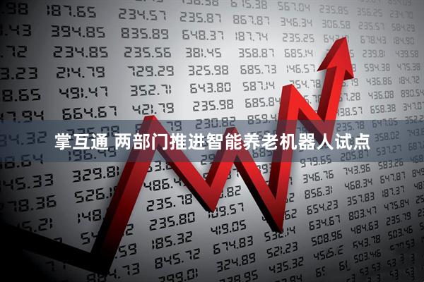 掌互通 两部门推进智能养老机器人试点