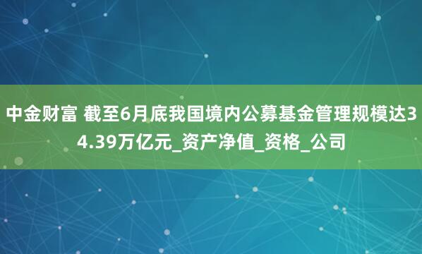 中金财富 截至6月底我国境内公募基金管理规模达34.39万亿元_资产净值_资格_公司