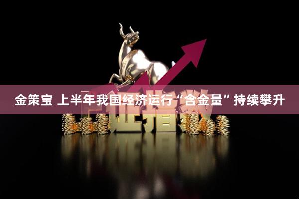 金策宝 上半年我国经济运行“含金量”持续攀升