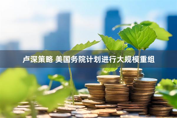 卢深策略 美国务院计划进行大规模重组