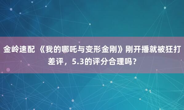金岭速配 《我的哪吒与变形金刚》刚开播就被狂打差评，5.3的评分合理吗？